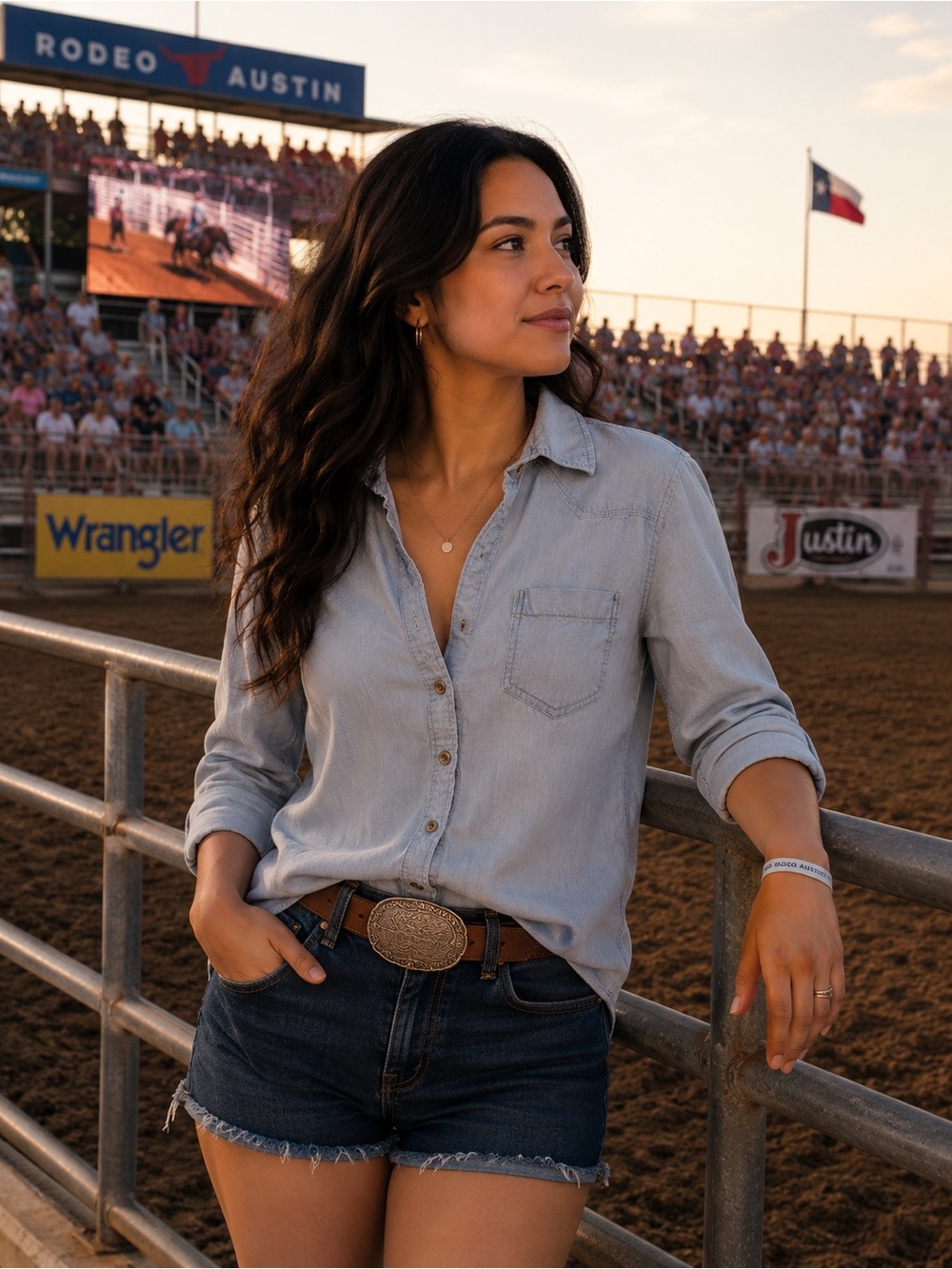 girl krazy Light Blue Denim Shirt